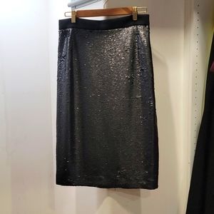 Black sequin skirt